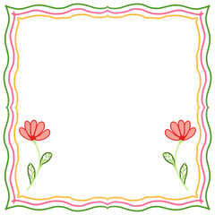 frame with flowers