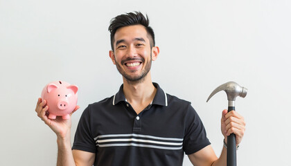businessman with piggy bank