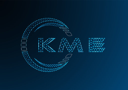 KME low poly letter logo vector design. KME lower poly logo design. Low poly logo.