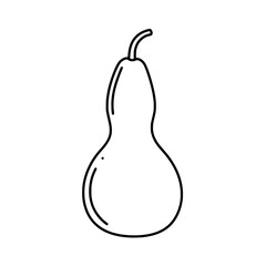 Pear Outline: A simple and elegant outline of a fresh pear.