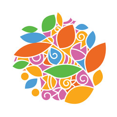 Colorful alpona design vector Mandala Design vector, Boishakhi Alpona Design