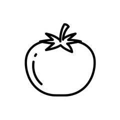 Tomato: A fresh, simple illustration of a single, ripe tomato, perfect for culinary and design projects.