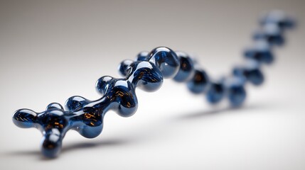 Abstract blue molecular structure in sci-fi style, symbolizing futuristic scientific exploration