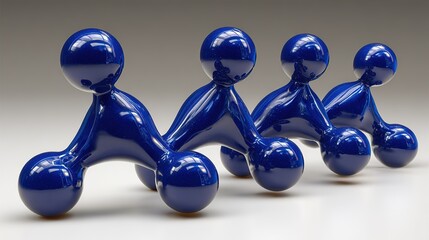 Abstract blue molecular structure in sci-fi style, symbolizing futuristic scientific exploration