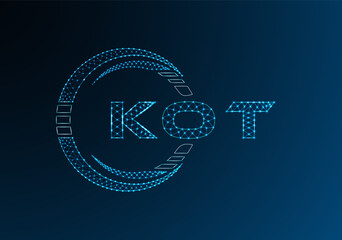 KOT low poly letter logo vector design. KOT lower poly logo design. Low poly logo. © Anar