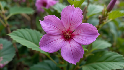Fototapeta premium pink flower in the garden