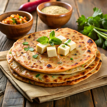 paneer paratha is a popular north indian flatbread