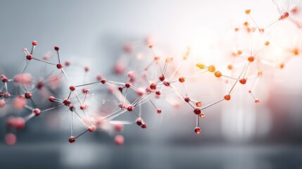 Abstract blue molecular structure in sci-fi style, symbolizing futuristic scientific exploration