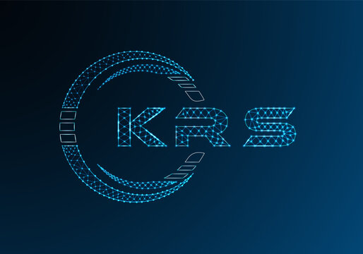 KRS low poly letter logo vector design. KRS lower poly logo design. Low poly logo.