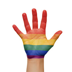 Rainbow Hand: LGBTQ+ Pride Symbol & Inclusivity