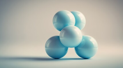 Abstract blue molecular structure in sci-fi style, symbolizing futuristic scientific exploration