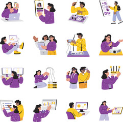 Pack IT Experts Flat Style Illustrations 

