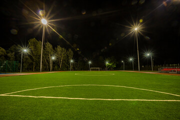 soccer field at night under the lights