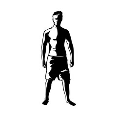 Shilouette Surfing Icon Set