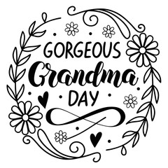 GORGEOUS GRANDMA DAY vector illustration