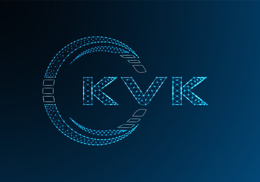 KVK low poly letter logo vector design. KVK lower poly logo design. Low poly logo.