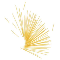 Abstract spiral of dry spaghetti sticks