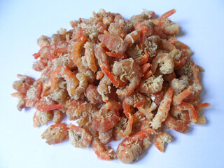 Ebi is a small dried shrimp. Ebi is usually used as a seasoning in Indonesian or Chinese-Indonesian cuisine.