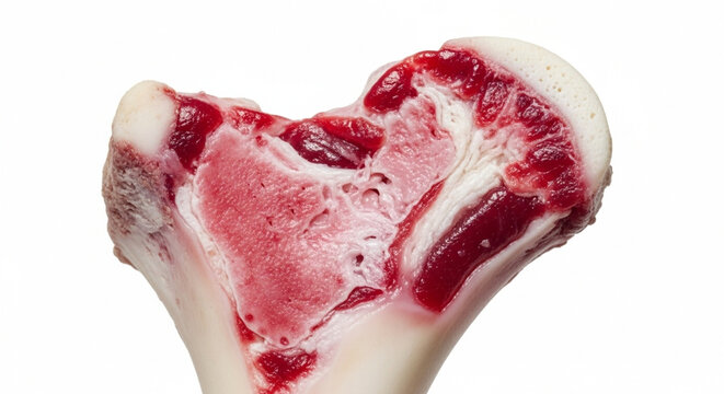 Raw bone isolated on white