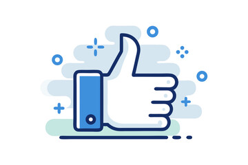 thumbs up icon like gesture minimal symbol