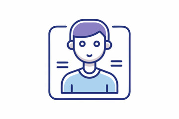 thin line profile avatar user accounts