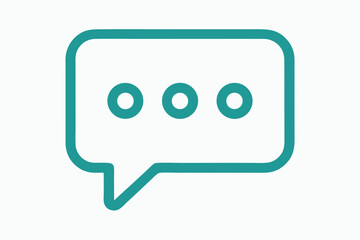 thin line chat bubble three dots