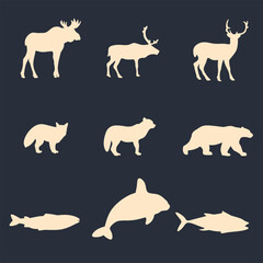 set of animals