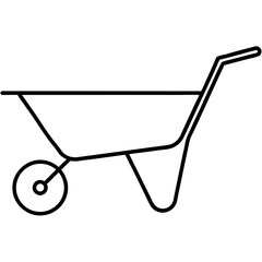 wheelbarrow on white background
