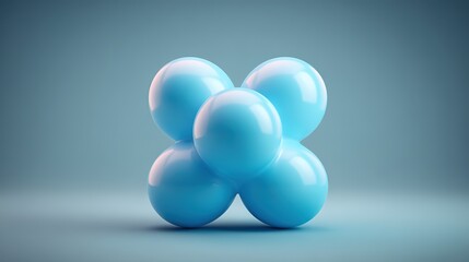 Abstract blue molecular structure in sci-fi style, symbolizing futuristic scientific exploration