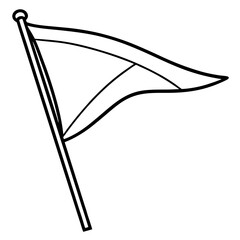 Clean Flag Outline Vector