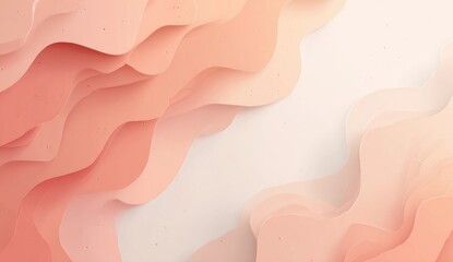 Abstract peach-toned layered waves, undulating, creating a soft, textured, and visually calming landscape