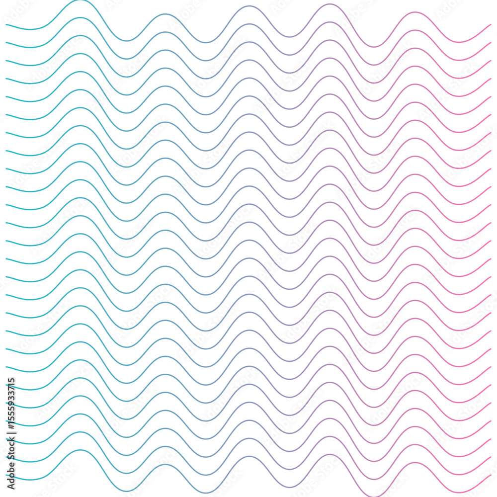 Poster gradient wavy line background – minimal abstract curve design with blue to pink flow