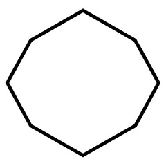  hexagon on white background