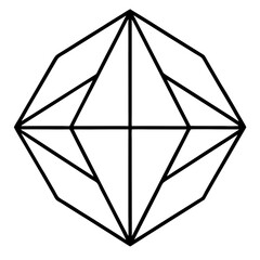 icosahedron on white background