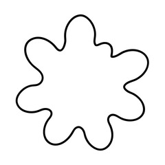 ink blot on white background