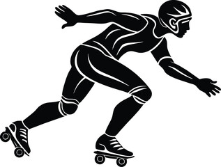 Naklejka premium Roller Skate Vector Art, Roller Skate Icon