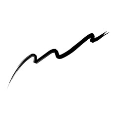 Minimal abstract hand drawn doodle black brush stroke with zigzag sketch pen flow