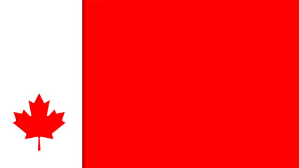 Red white paper cut with maple leaf, Canada flag illustration for background celebration. Abstract Canada red white Acolor flag with maple leaf. Vector illustration.
