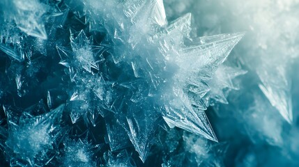 Intricate ice crystals, a mesmerizing winter scene.