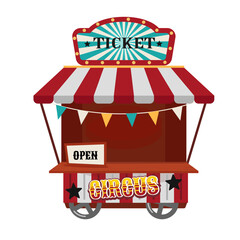 Ticket cart  in carnival festival. vintage and retro style.