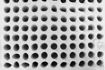 porous poriferous material for air ventilation with holes	