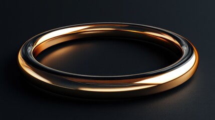 Golden ring on dark background.