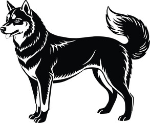 Siberian Husky Dog Vector Art