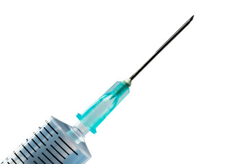 Fototapeta premium Medical Injection Tools Close-up of a Sterile Hypodermic Needle and Syringe for Precise Drug Delivery