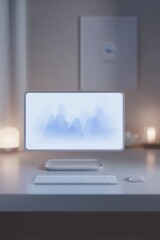 Virtual Companion, Smart Dashboard Icon in Clean Workspace