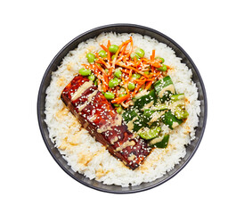 teriyaki salmon rice bowls