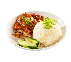 thai chicken poke rice bowl