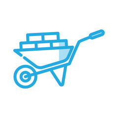 Wheelbarrow icon design template