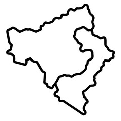 Country Outline Vector Map Symbol