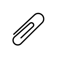 Obraz premium Minimalistic black and white line art illustration of a paperclip 